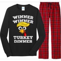 Funny Trump Winner Winner Turkey Dinner Thanksgiving Humor Long Sleeve Pajama Set