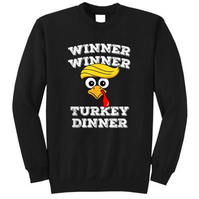 Funny Trump Winner Winner Turkey Dinner Thanksgiving Humor Tall Sweatshirt