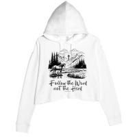 Follow The Word Not The Herd Isaiah 81113 Horse Christian Crop Fleece Hoodie