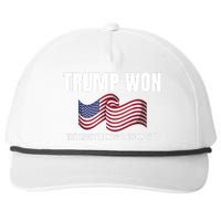 Funny Trump Won Election They Know It I Know It You Know It Snapback Five-Panel Rope Hat