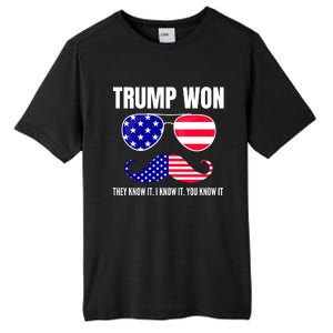 Funny Trump Won Election They Know It I Know It You Know It Tall Fusion ChromaSoft Performance T-Shirt