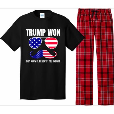 Funny Trump Won Election They Know It I Know It You Know It Pajama Set