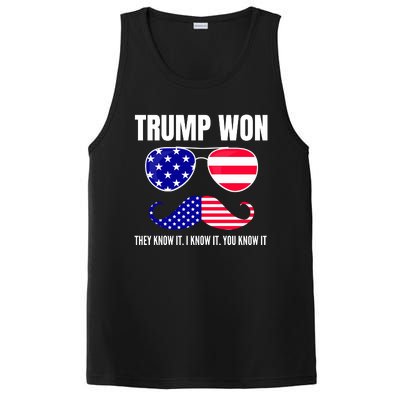 Funny Trump Won Election They Know It I Know It You Know It PosiCharge Competitor Tank