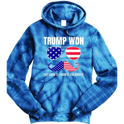 Funny Trump Won Election They Know It I Know It You Know It Tie Dye Hoodie