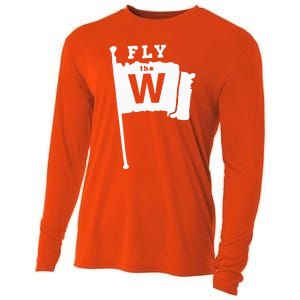 Fly The W Chicago Baseball Winning Flag Cooling Performance Long Sleeve Crew