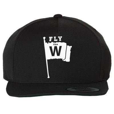 Fly The W Chicago Baseball Winning Flag Wool Snapback Cap