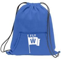 Fly The W Chicago Baseball Winning Flag Sweatshirt Cinch Pack Bag