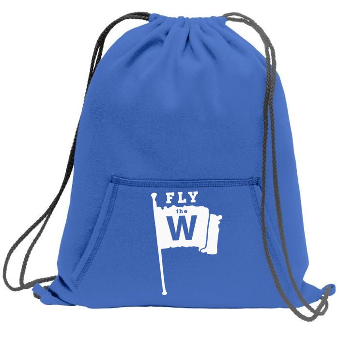 Fly The W Chicago Baseball Winning Flag Sweatshirt Cinch Pack Bag