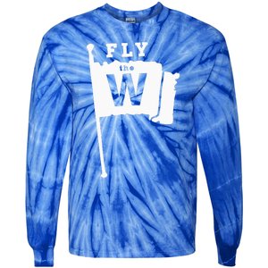 Fly The W Chicago Baseball Winning Flag Tie-Dye Long Sleeve Shirt