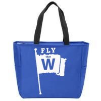 Fly The W Chicago Baseball Winning Flag Zip Tote Bag