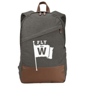 Fly The W Chicago Baseball Winning Flag Cotton Canvas Backpack