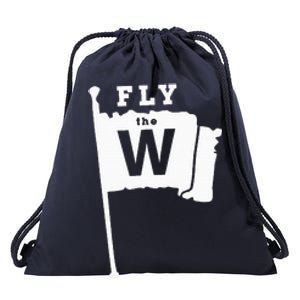 Fly The W Chicago Baseball Winning Flag Drawstring Bag