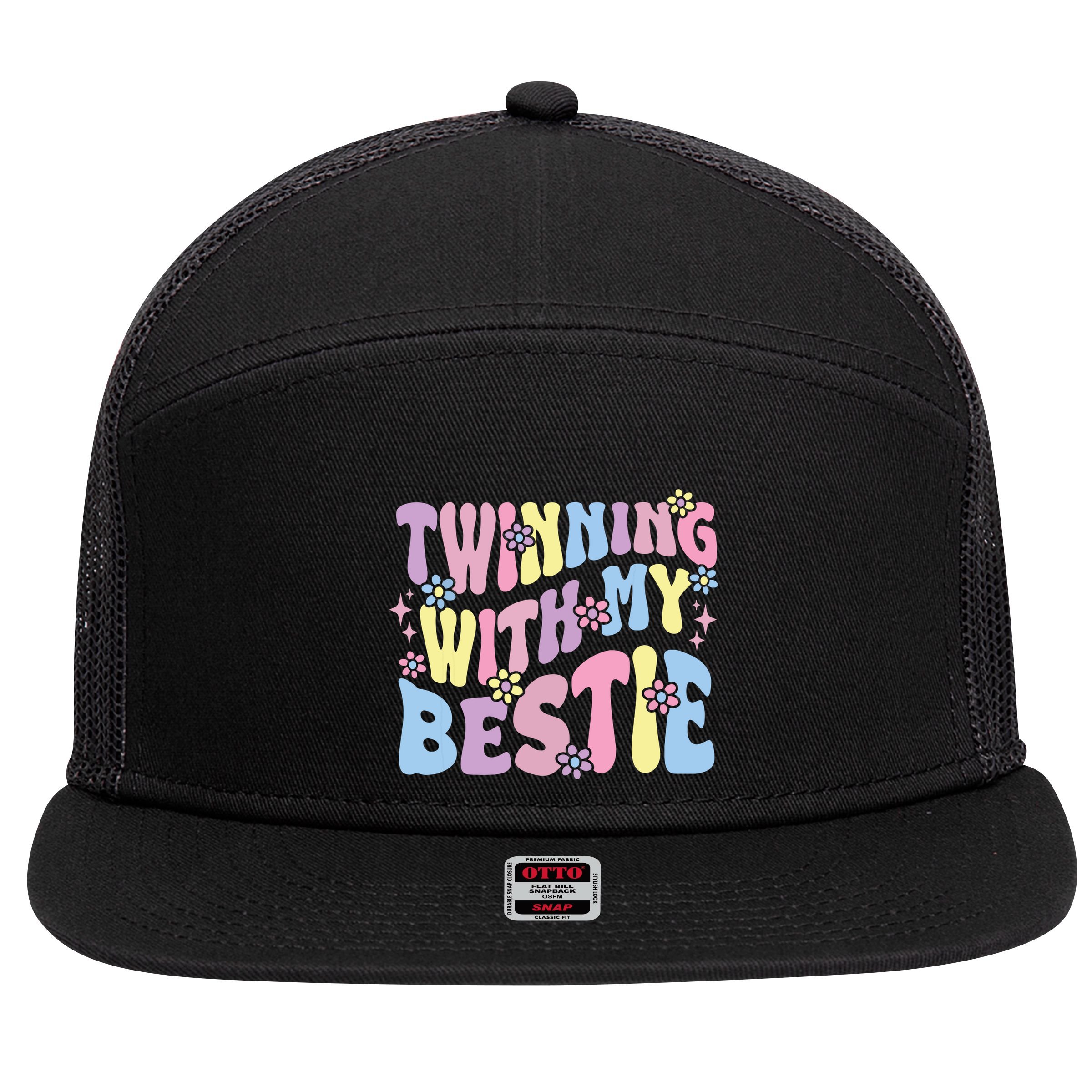 Friends Twinning With My Bestie Spirit Week Girl 7 Panel Mesh Trucker Snapback Hat