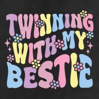 Friends Twinning With My Bestie Spirit Week Girl 7 Panel Mesh Trucker Snapback Hat