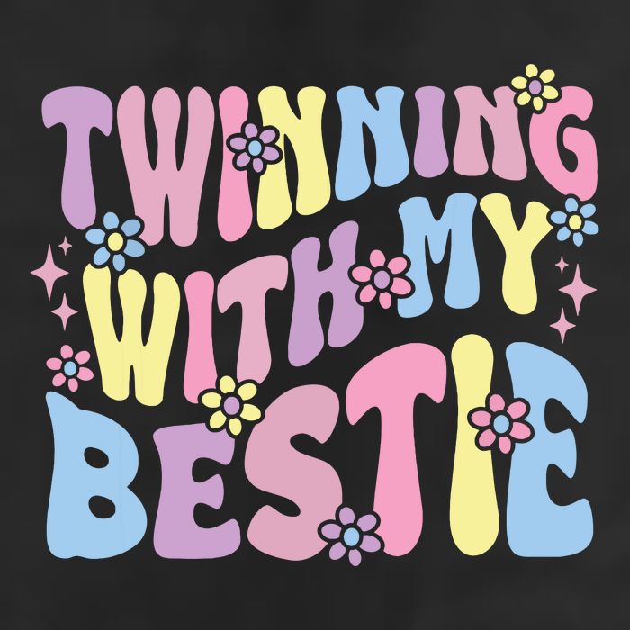 Friends Twinning With My Bestie Spirit Week Girl 7 Panel Mesh Trucker Snapback Hat
