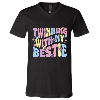 Friends Twinning With My Bestie Spirit Week Girl V-Neck T-Shirt