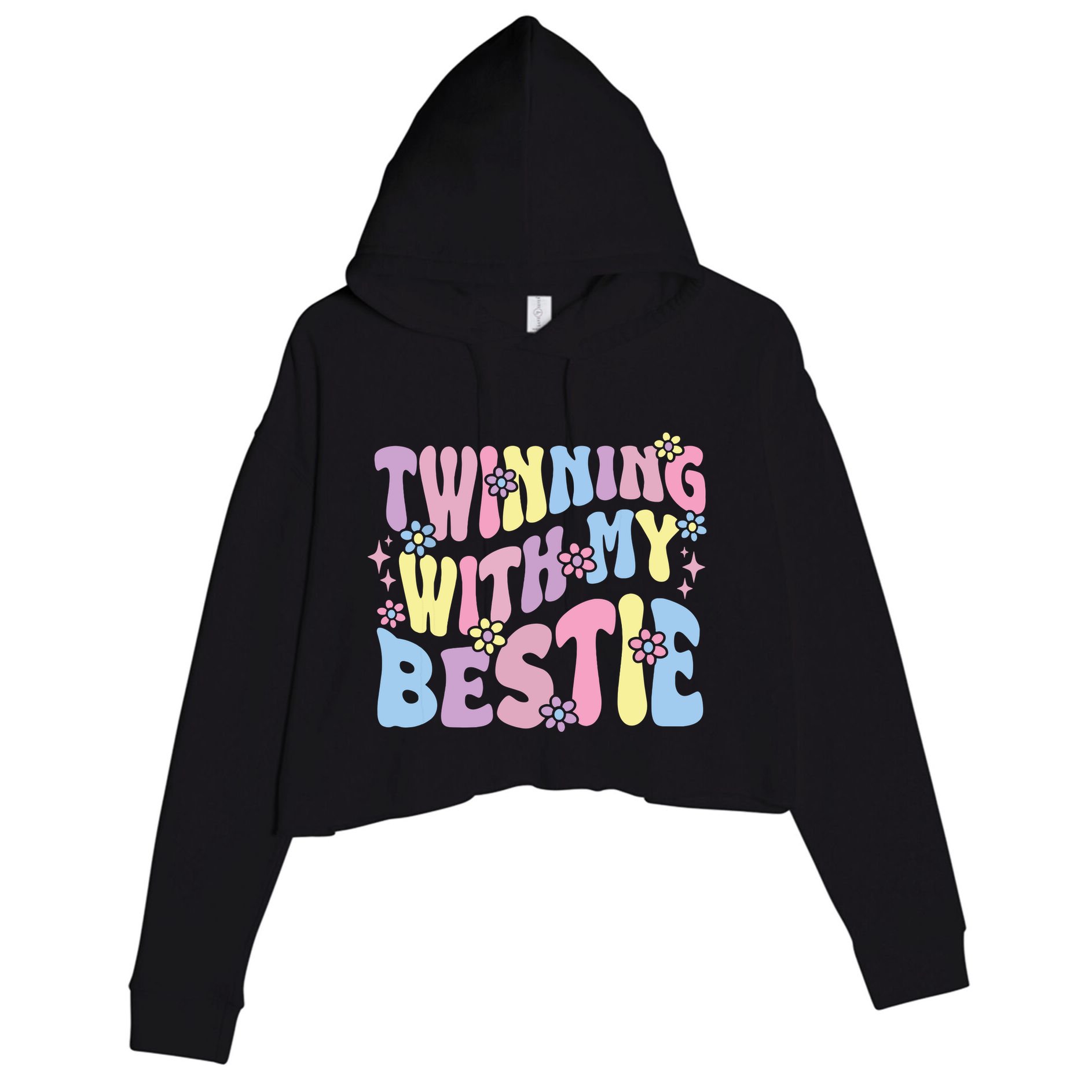 Friends Twinning With My Bestie Spirit Week Girl Crop Fleece Hoodie