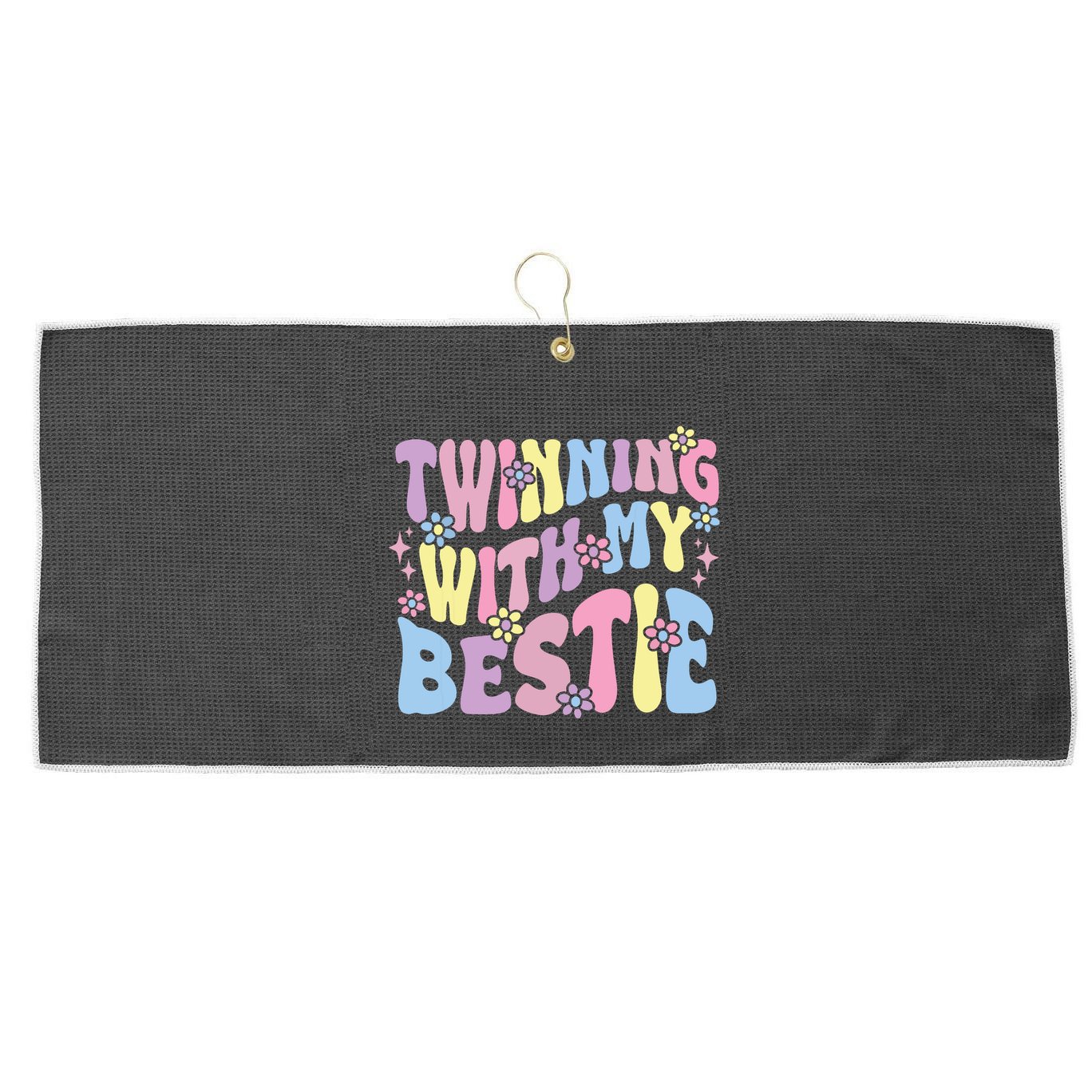 Friends Twinning With My Bestie Spirit Week Girl Large Microfiber Waffle Golf Towel