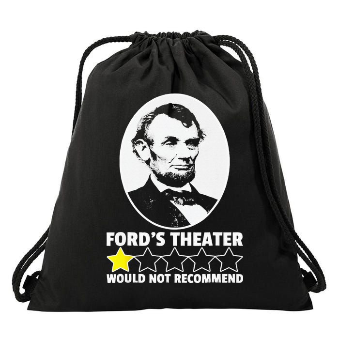 Ford's Theater Would Not Recommend 1Star Abraham Lincoln Drawstring Bag