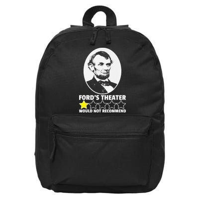 Ford's Theater Would Not Recommend 1Star Abraham Lincoln 16 in Basic Backpack