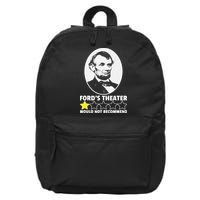 Ford's Theater Would Not Recommend 1Star Abraham Lincoln 16 in Basic Backpack