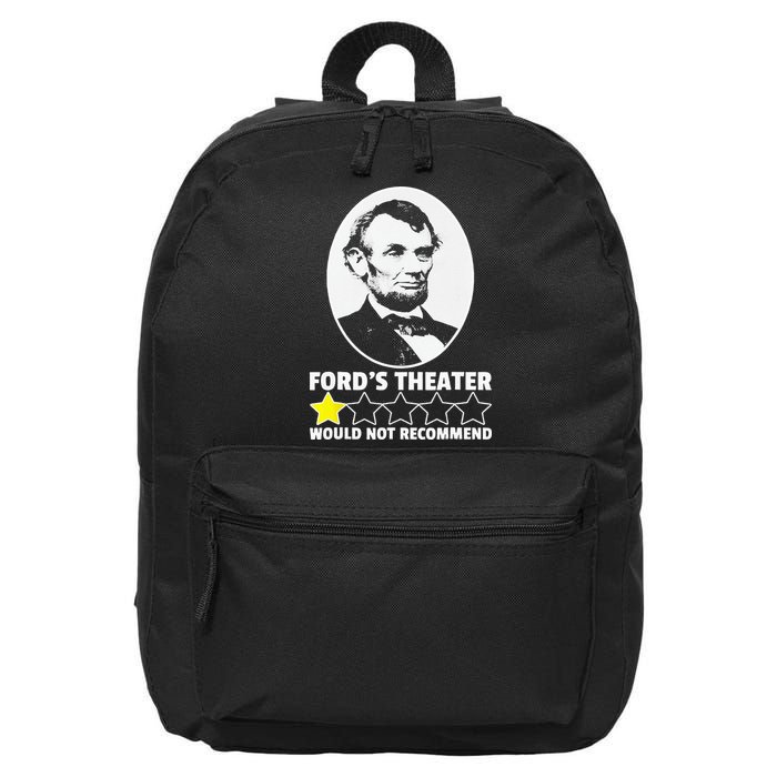 Ford's Theater Would Not Recommend 1Star Abraham Lincoln 16 in Basic Backpack