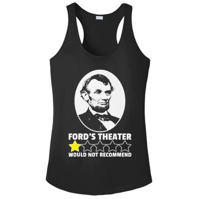 Ford's Theater Would Not Recommend 1Star Abraham Lincoln Ladies PosiCharge Competitor Racerback Tank