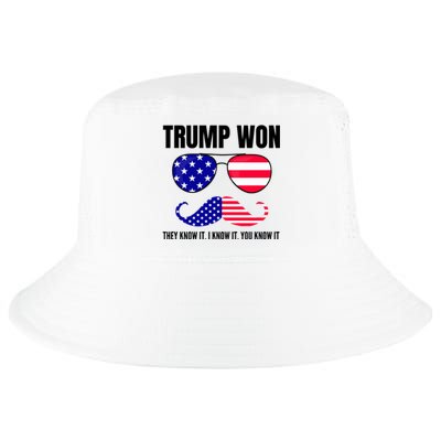 Funny Trump Won Election They Know It I Know It You Know It Cool Comfort Performance Bucket Hat