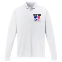 Funny Trump Won Election They Know It I Know It You Know It Performance Long Sleeve Polo