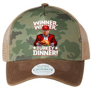 Funny Trump Winner Winner Turkey Dinner Thanksgiving Legacy Tie Dye Trucker Hat