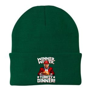 Funny Trump Winner Winner Turkey Dinner Thanksgiving Knit Cap Winter Beanie