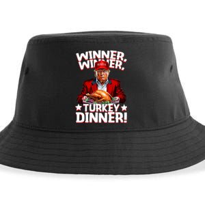 Funny Trump Winner Winner Turkey Dinner Thanksgiving Sustainable Bucket Hat