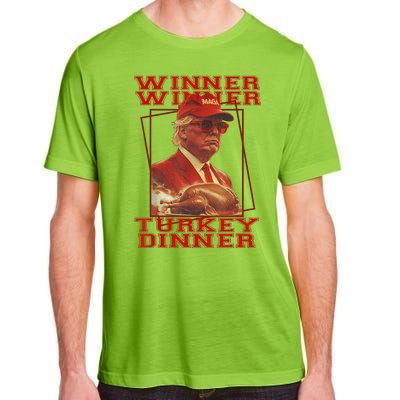 Funny Trump Winner Winner Turkey Dinner Thanksgiving Humor Adult ChromaSoft Performance T-Shirt