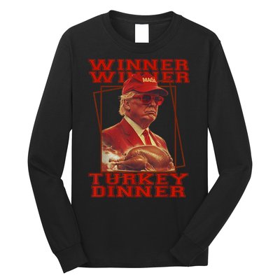 Funny Trump Winner Winner Turkey Dinner Thanksgiving Humor Long Sleeve Shirt