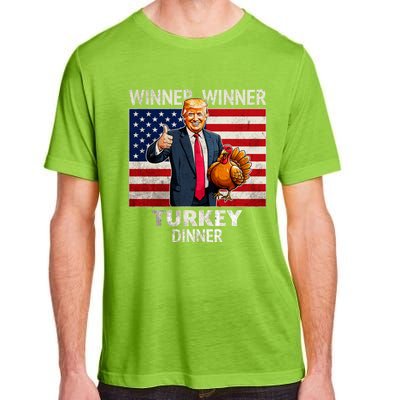 Funny Trump Winner Winner Turkey Dinner Humor Thanksgiving Adult ChromaSoft Performance T-Shirt