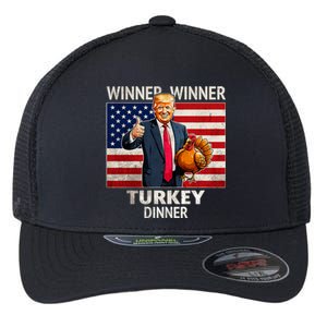 Funny Trump Winner Winner Turkey Dinner Humor Thanksgiving Flexfit Unipanel Trucker Cap