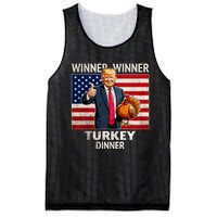 Funny Trump Winner Winner Turkey Dinner Humor Thanksgiving Mesh Reversible Basketball Jersey Tank