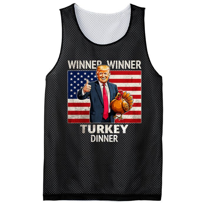 Funny Trump Winner Winner Turkey Dinner Humor Thanksgiving Mesh Reversible Basketball Jersey Tank