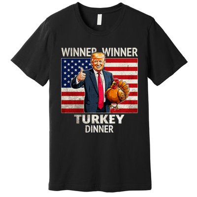 Funny Trump Winner Winner Turkey Dinner Humor Thanksgiving Premium T-Shirt