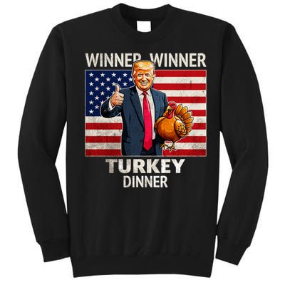 Funny Trump Winner Winner Turkey Dinner Humor Thanksgiving Tall Sweatshirt