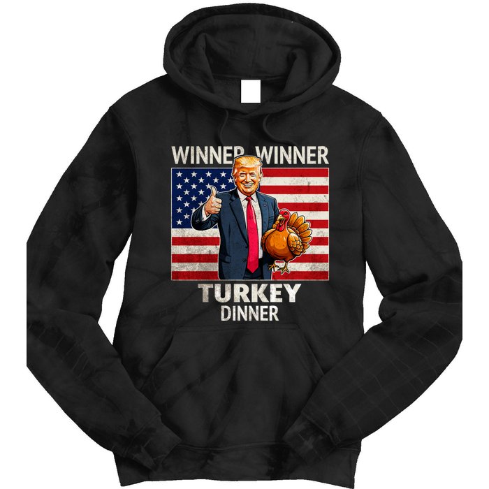 Funny Trump Winner Winner Turkey Dinner Humor Thanksgiving Tie Dye Hoodie