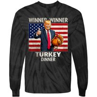 Funny Trump Winner Winner Turkey Dinner Humor Thanksgiving Tie-Dye Long Sleeve Shirt