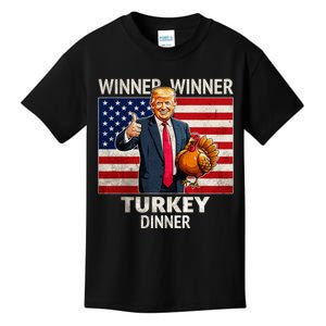 Funny Trump Winner Winner Turkey Dinner Humor Thanksgiving Kids T-Shirt