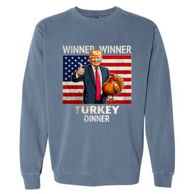 Funny Trump Winner Winner Turkey Dinner Humor Thanksgiving Garment-Dyed Sweatshirt