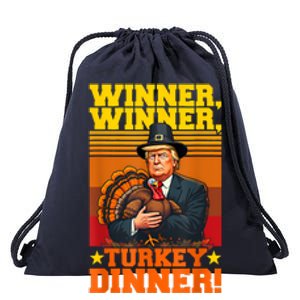 Funny Trump Winner Winner Turkey Dinner Thanksgiving Humor Drawstring Bag