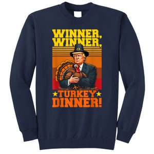 Funny Trump Winner Winner Turkey Dinner Thanksgiving Humor Tall Sweatshirt