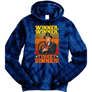 Funny Trump Winner Winner Turkey Dinner Thanksgiving Humor Tie Dye Hoodie