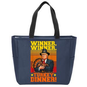 Funny Trump Winner Winner Turkey Dinner Thanksgiving Humor Zip Tote Bag