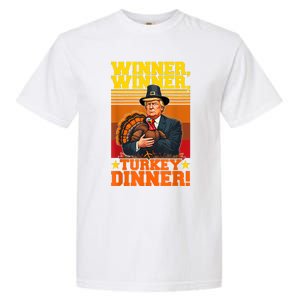 Funny Trump Winner Winner Turkey Dinner Thanksgiving Humor Garment-Dyed Heavyweight T-Shirt