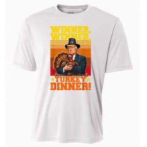 Funny Trump Winner Winner Turkey Dinner Thanksgiving Humor Cooling Performance Crew T-Shirt